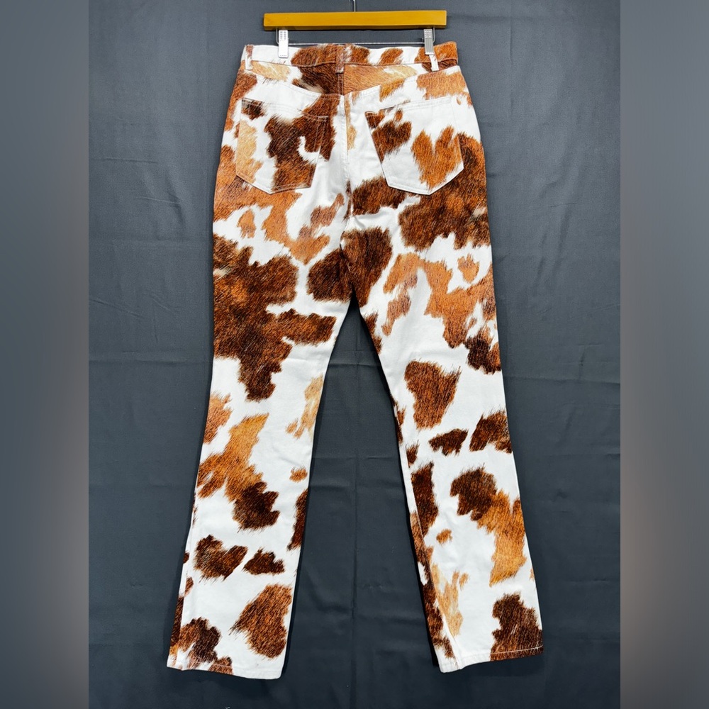 WeWoreWhat Jeans - Brown and White Cow Print - Picture 12 of 12